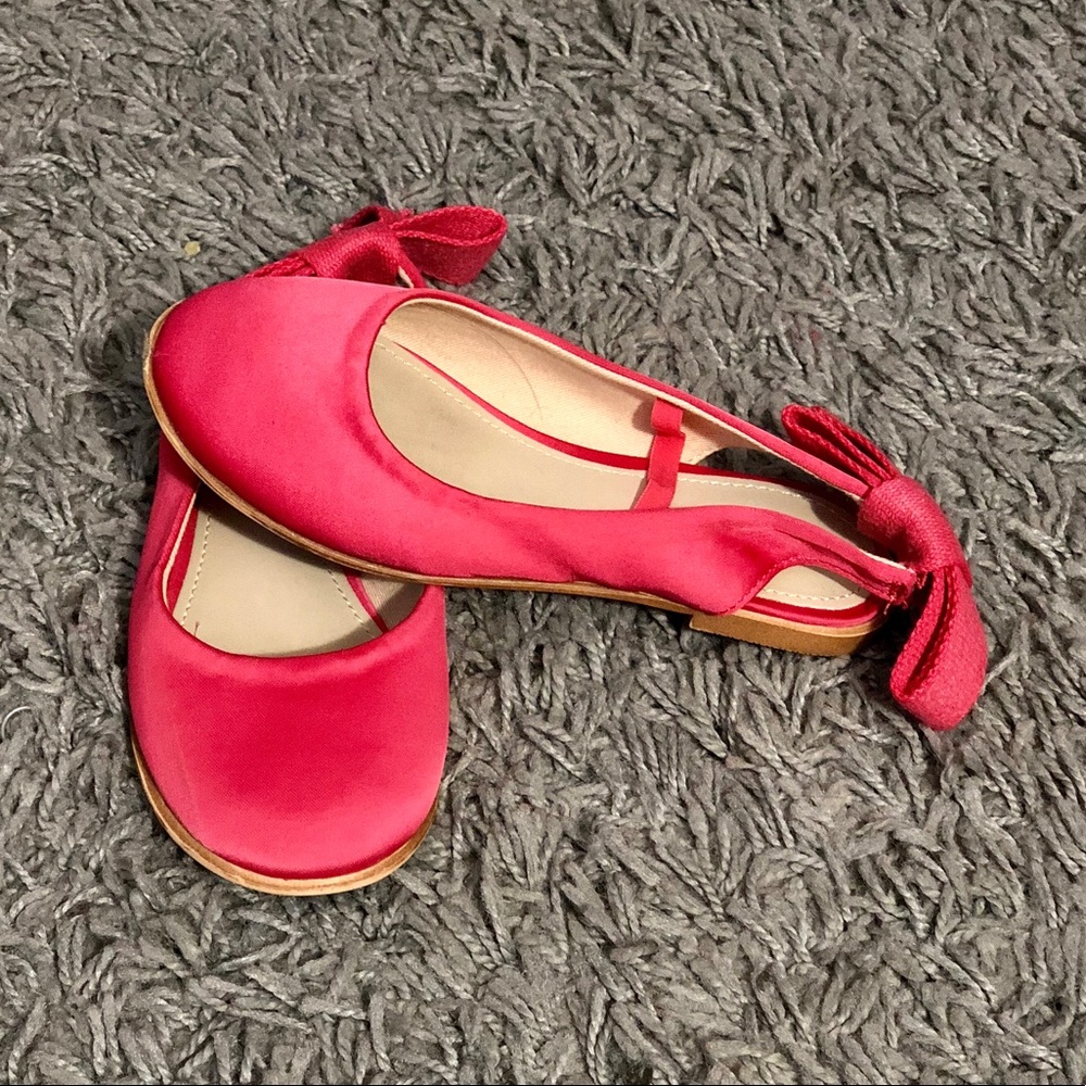 Zara Girl’s Fuchsia Flats w/Bow Detail